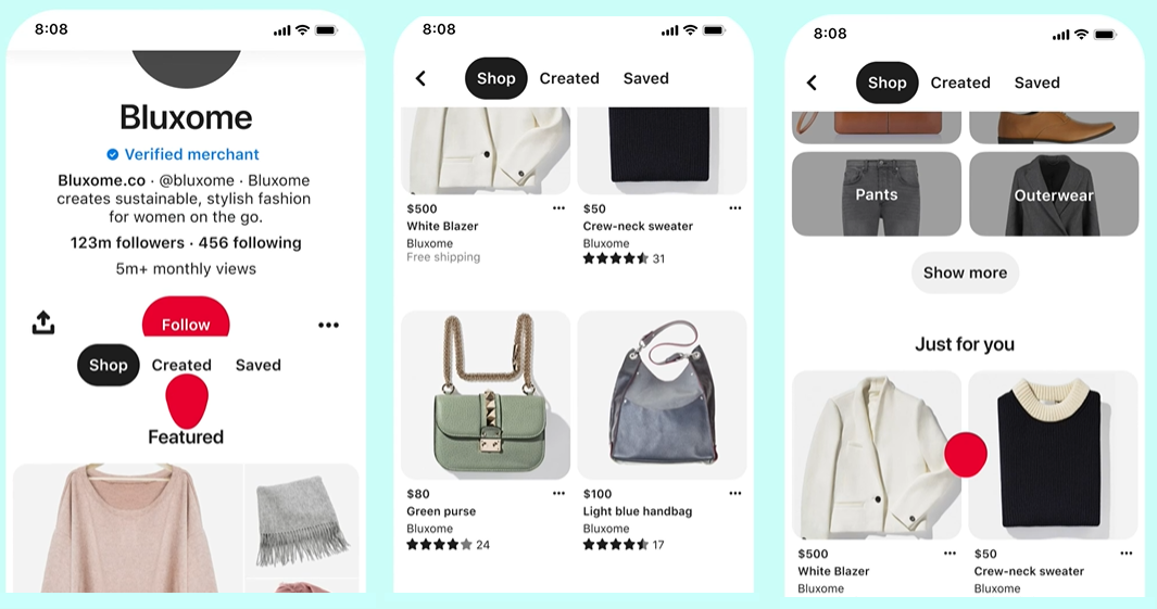 Pinterest Shop 幫助小型企業輕鬆接觸目標受眾。