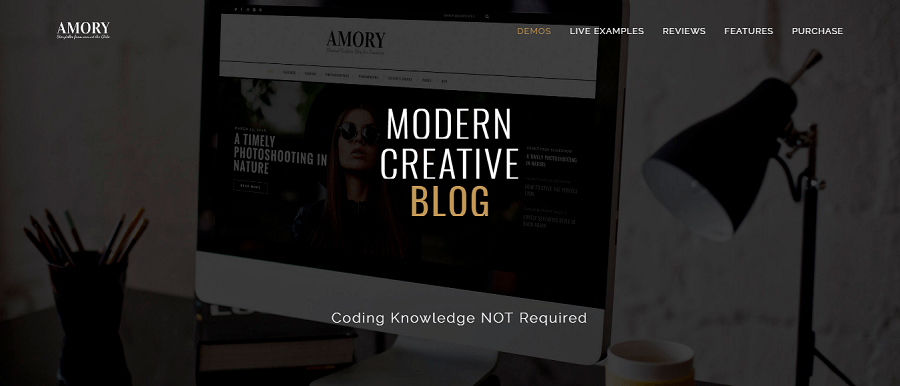 Amory Blog 响应式 WordPress 博客主题预览 ThemeForest
