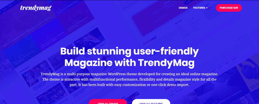 TrendyMag WordPress 新闻杂志 博客 主题预览 ThemeForest