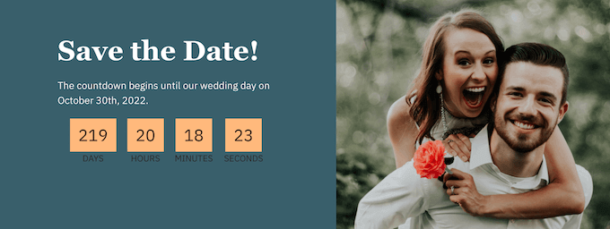 Exemplo de site de casamento SeedProd SeedProd wedding site example