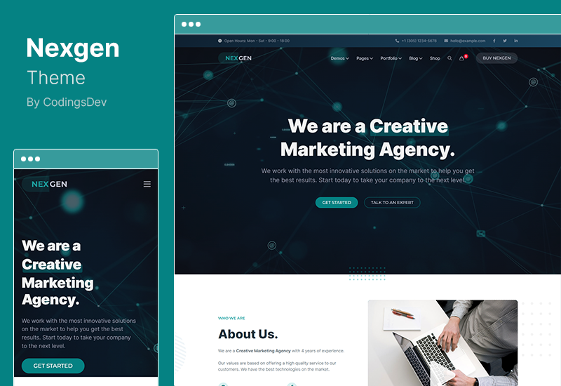 Nexgen 主题 - 咨询和商业 WordPress 主题