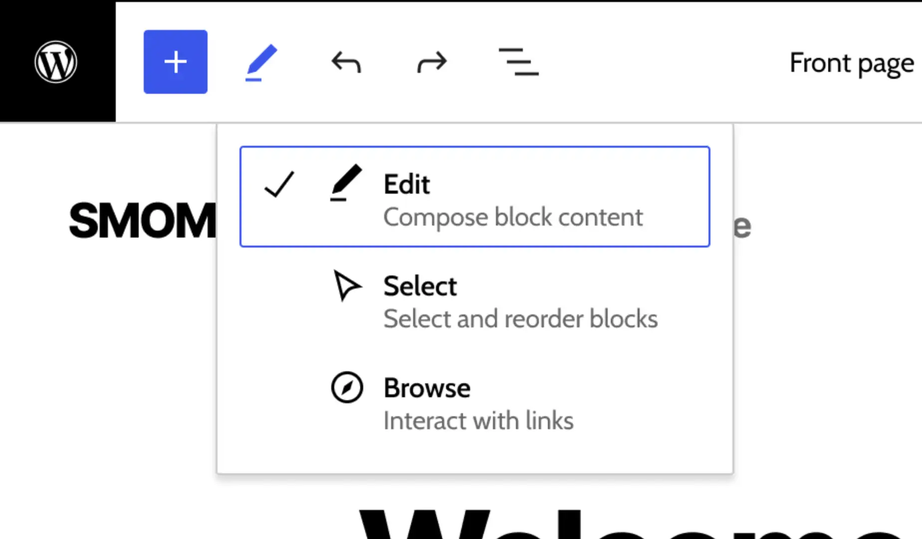 Modul de navigare Editor site
