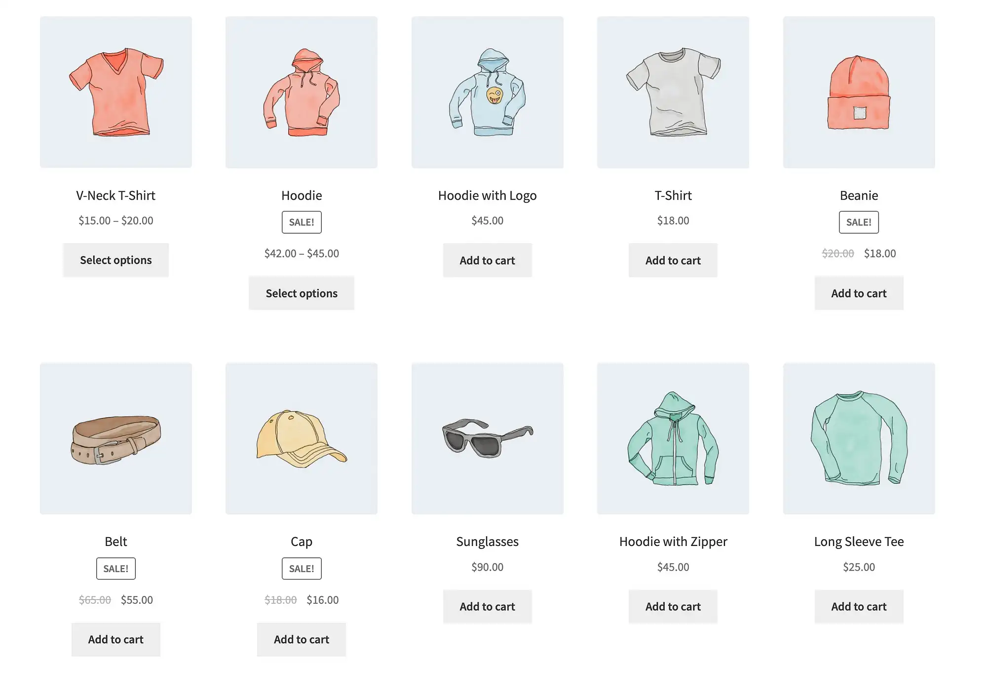 المنتجات القصيرة WooCommerce