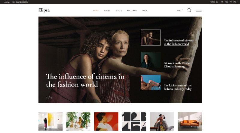 5 Jenis Situs WordPress Populer 2 Elipsa personal blog WP Theme