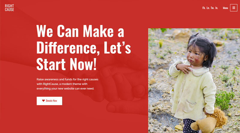 5 Jenis Situs WordPress Populer 6 RightCause WordPress Theme