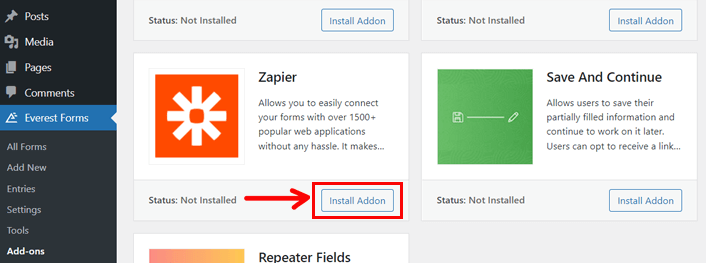 Instale o complemento Zapier