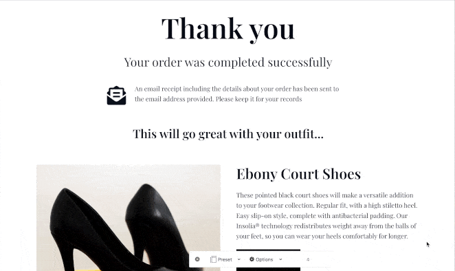 página de agradecimento personalizada do woocommerce - SeedProd Custom woocommerce thank you page example