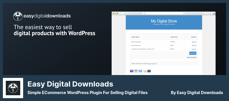 Plugin de downloads digitais fáceis - Plugin WordPress de comércio eletrônico simples para vender arquivos digitais