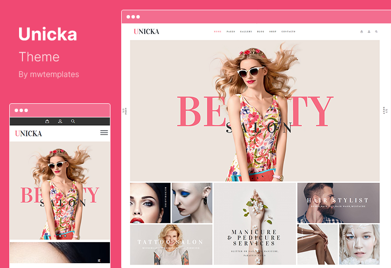 Unicka 主题 - 发型设计美容院 WordPress 主题