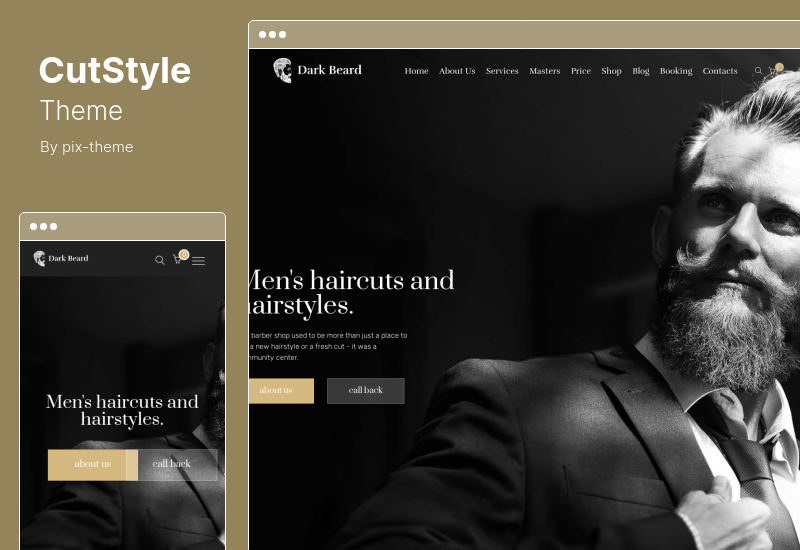 CutStyle 主题 - 理发店 WordPress 主题