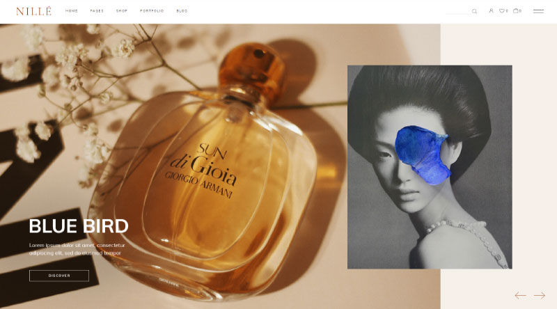 I 10 migliori temi WordPress per profumi 3 Nille parfume wp theme