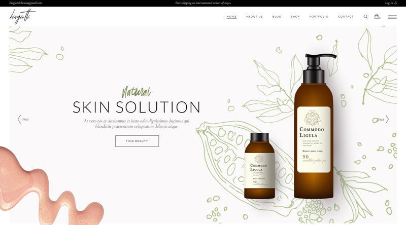 I 10 migliori temi WordPress per profumi 7 Biagiotti WordPress Theme