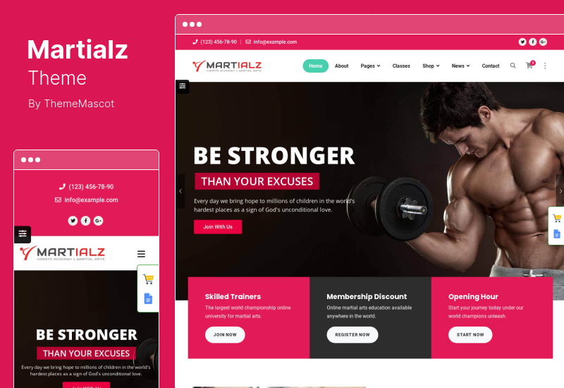 Tema Martialz - Tema WordPress Pelatihan Seni Bela Diri