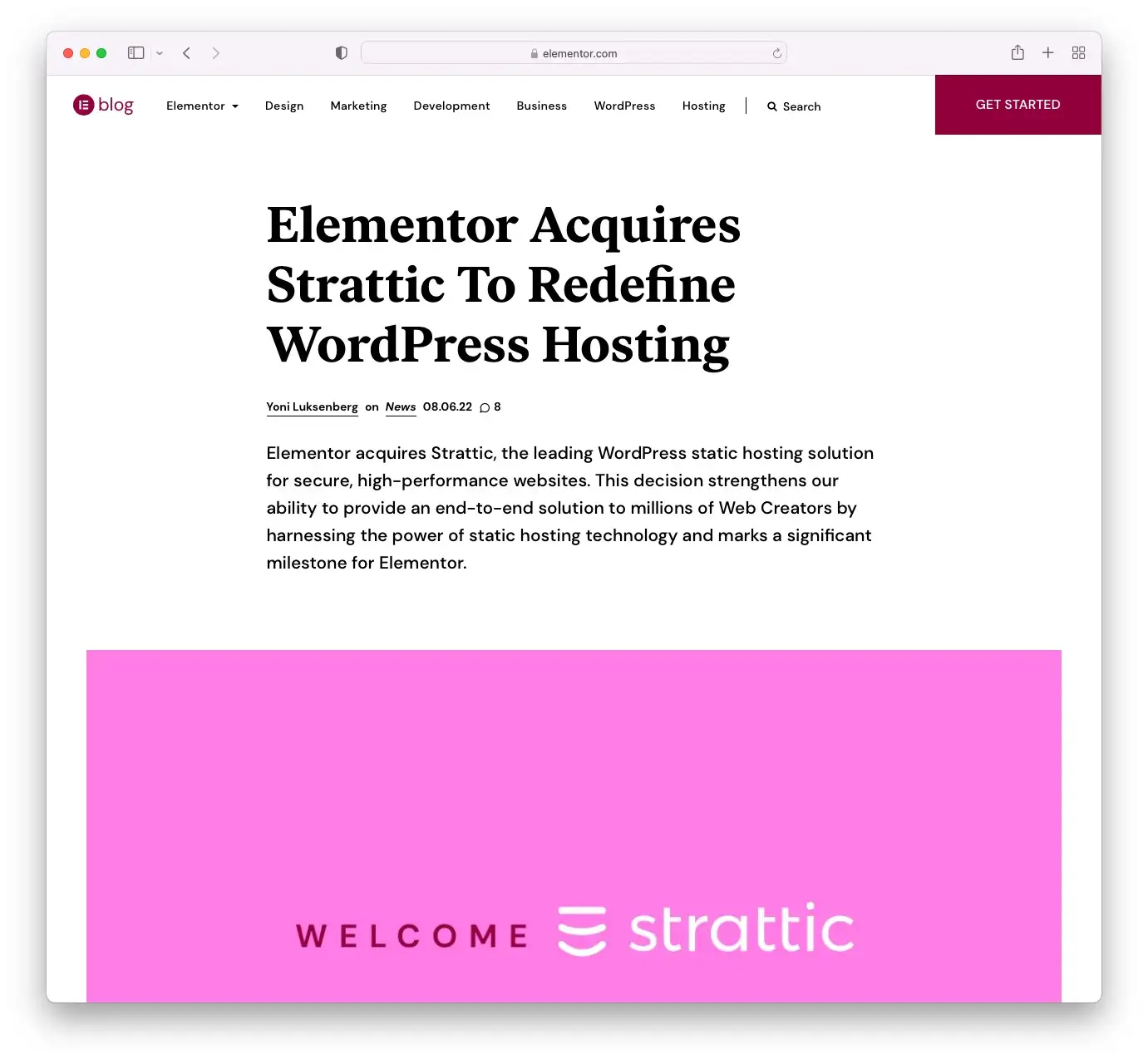 استحوذ Elementor على Strattic ، وهي خدمة استضافة WordPress ثابتة