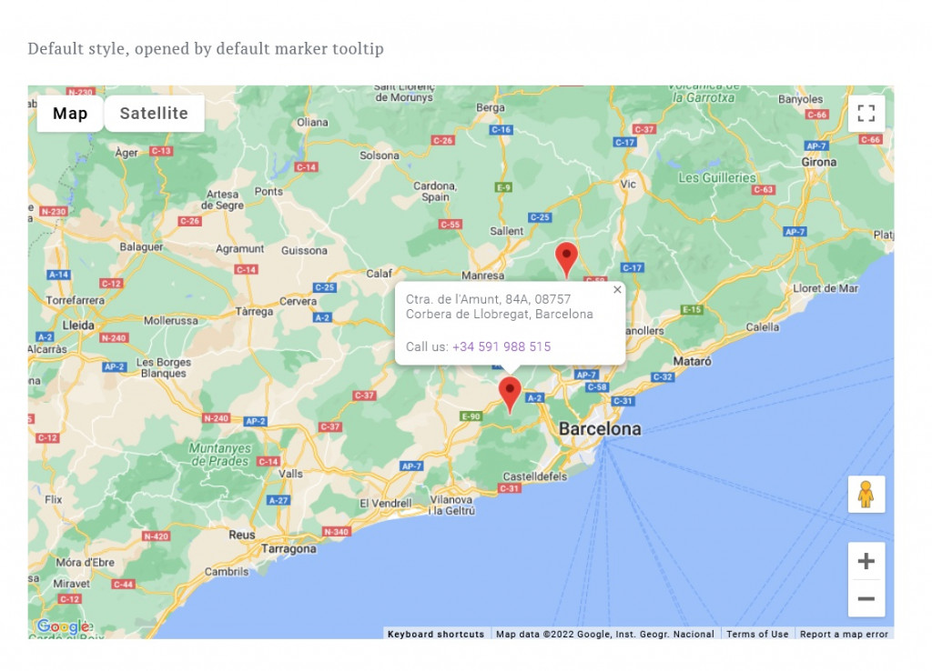 Blok Google Maps Gutenberg