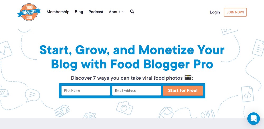 Przykład witryny Food Blogger Pro