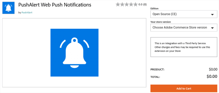 Estensione di notifica push PushAlert Magento