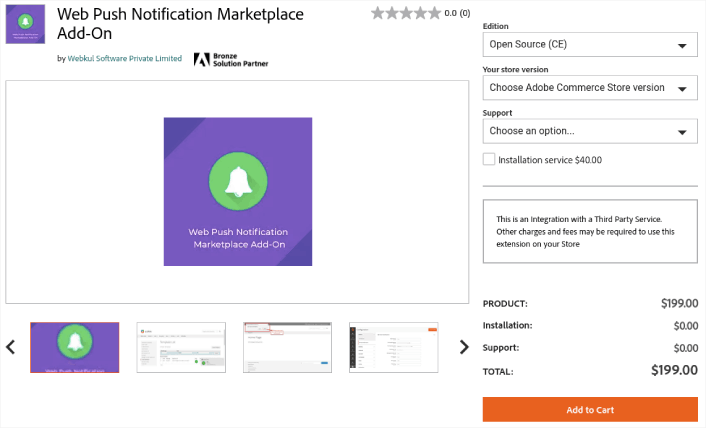 Estensione di notifica push Webkul Magento