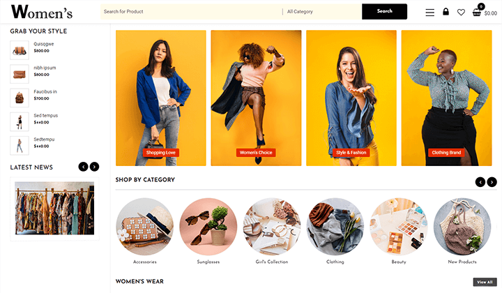 Tema WordPress di moda femminile