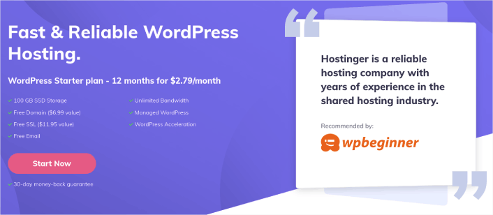 Hostinger أفضل خدمات استضافة WordPress