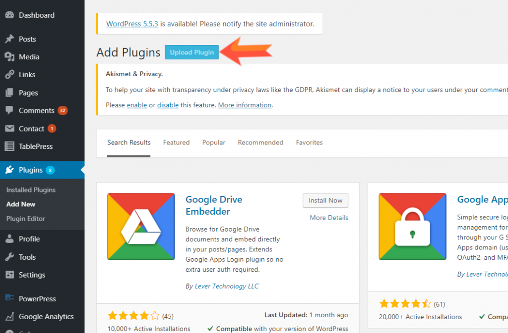 Un ghid simplu pentru încorporarea Google Drive în WordPress 8 Upload Plugin.png