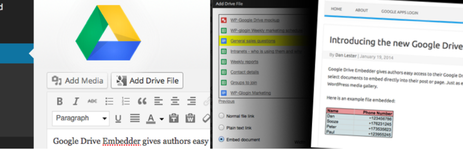 Google E-Tablo Verileri Bir WordPress Web Sitesinde Nasıl Yayınlanır 20 The Google Drive Embedder plugin.