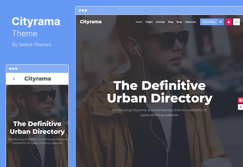 Cityrama Theme - Листинг City Guide WordPress Theme
