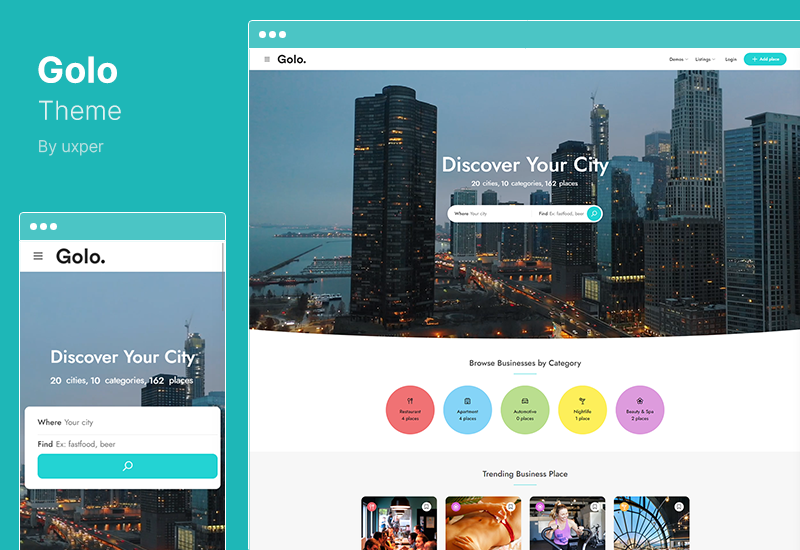 Golo Theme — тема WordPress для списка каталогов и путешествий