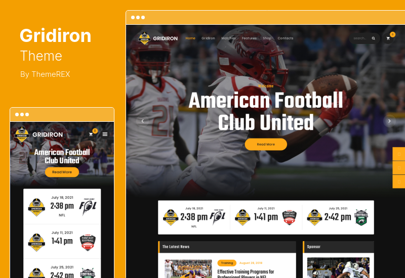 烤架主题 - 美式足球和 NFL 超级碗球队 WordPress 主题