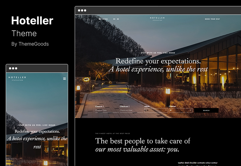 Hoteller 主題 - 酒店預訂 WordPress 主題
