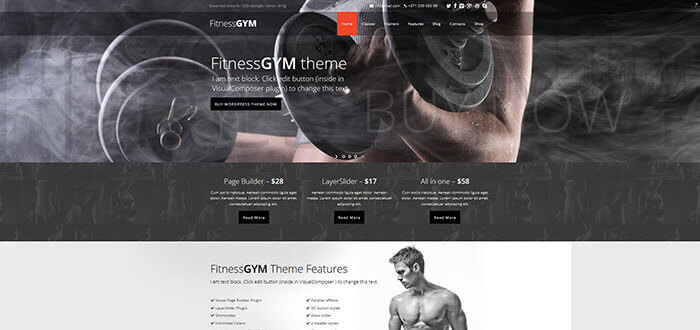 FitnessGYM-WordPressスポーツ/フィットネステーマ