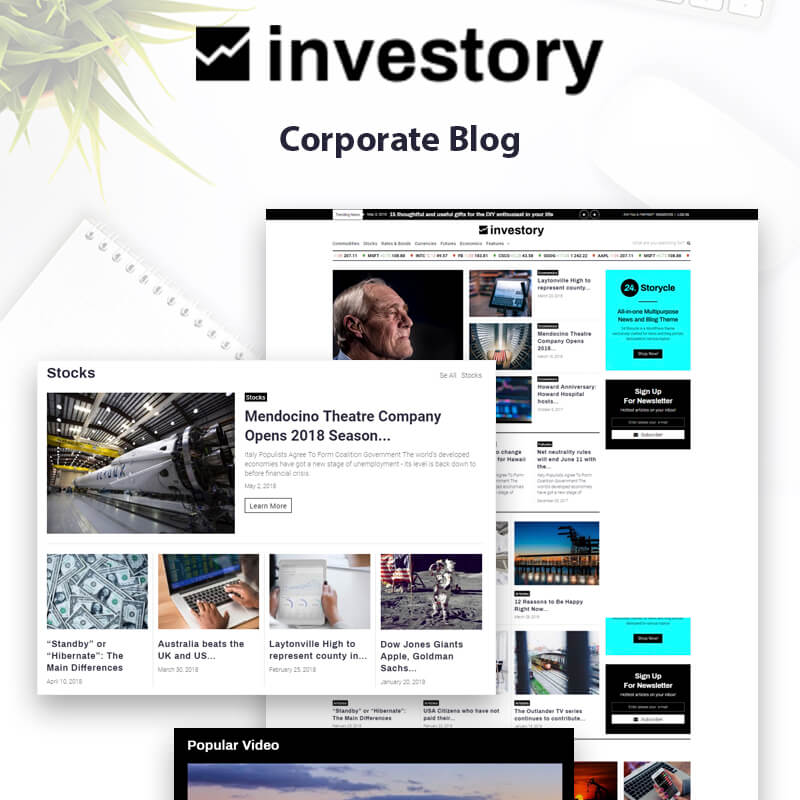 Investory-企業ブログElementorWordPressテーマ