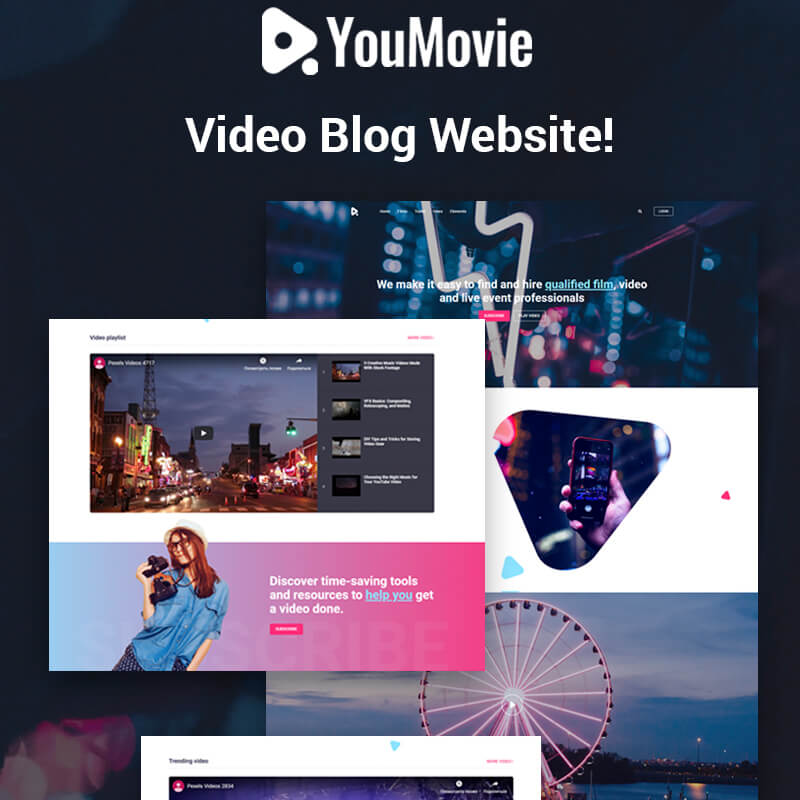 YouMovie-ビデオ撮影ElementorWordPressテーマ