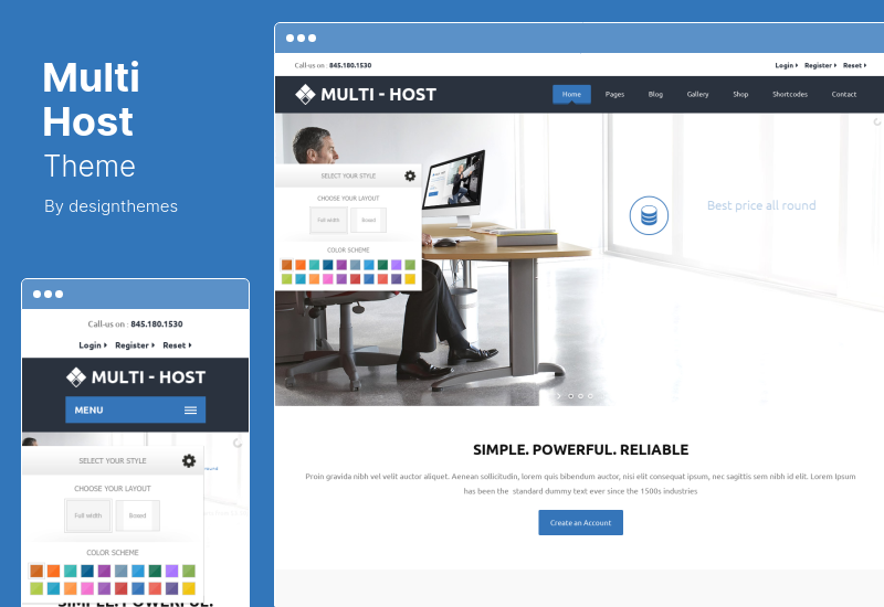 Tema Multi Host - Tema WordPress de Hospedagem WHMCS