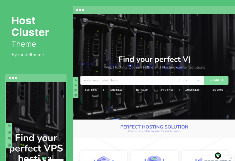 Tema HostCluster - Tema WordPress de Hospedagem WHMCS