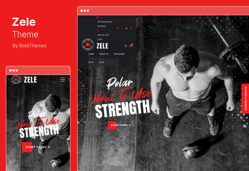 Zele Theme - Fitness Gym Sports WordPress 主題