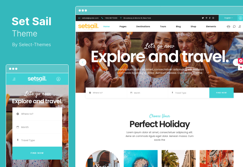 SetSail 主題 - 旅行社 WordPress 主題