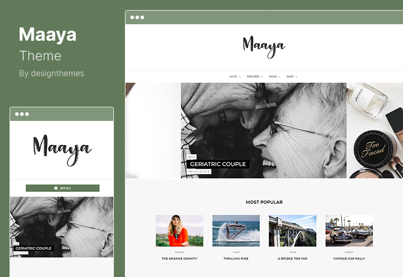 Maaya 主題 - 旅遊博客 WordPress 主題