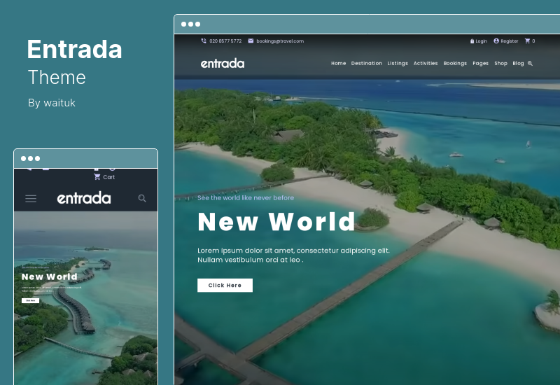 Entrada 主題 - 冒險之旅和旅行 WordPress 主題