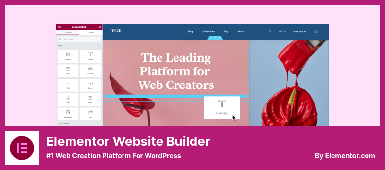 Plugin Elementor Website Builder - Plataforma de criação de sites nº 1 para WordPress