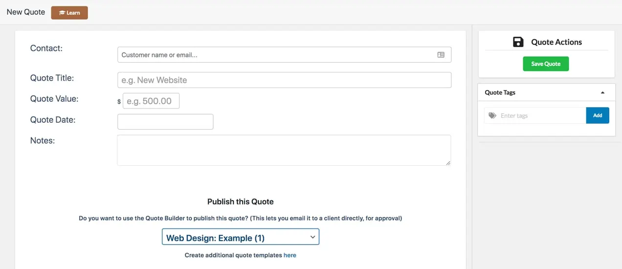 создание коммерческого предложения с помощью Jetpack CRM