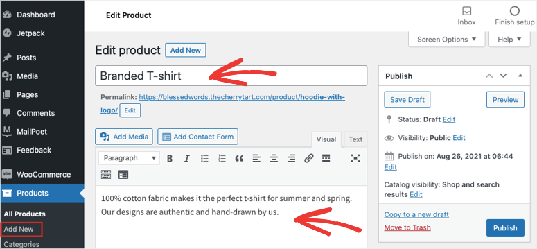 woocommerce'da ürünü düzenle - IsItWP - Ücretsiz WordPress Tema Dedektörü edit product in woocommerce