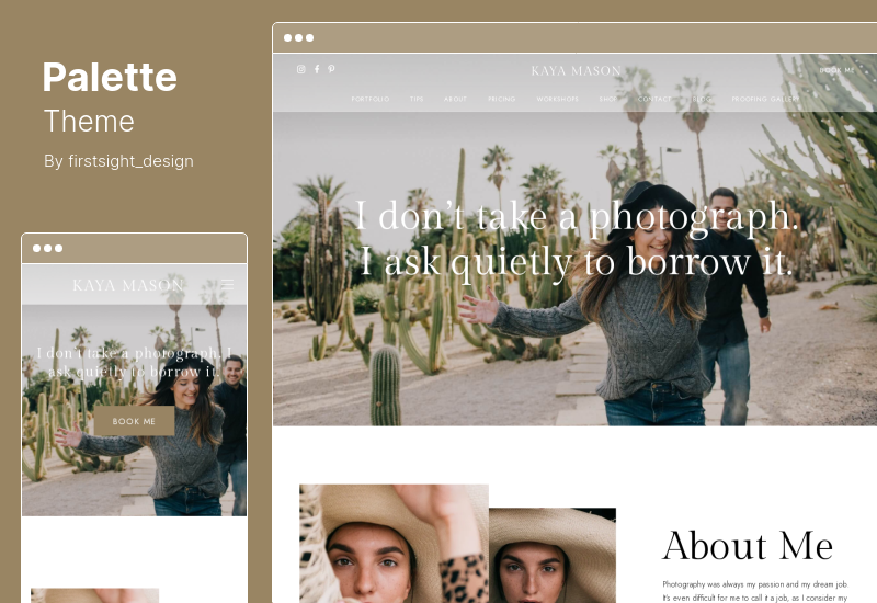ธีม Palette - ผลงานช่างภาพ WordPress Theme