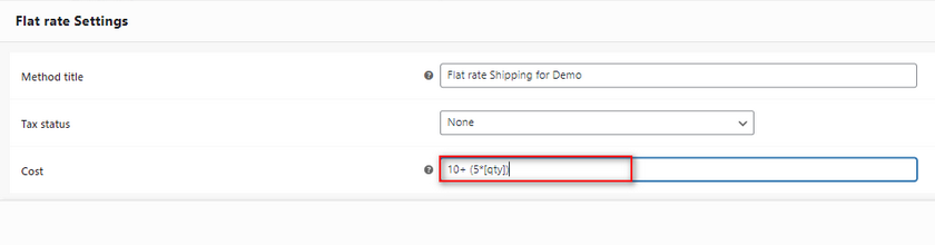 pro Artikel bezogene Versandpauschale Woocommerce-Versandpauschale hinzufügen