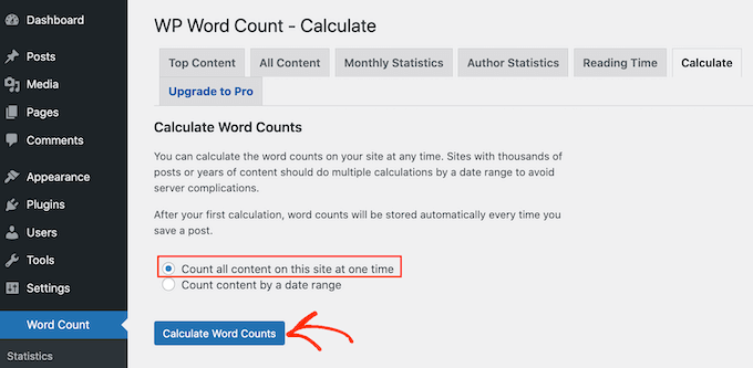 Obtendo estatísticas de contagem de palavras no WordPress Getting word count stats in WordPress