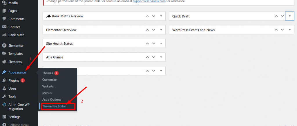 Como editar rodapé no WordPress em 3 etapas fáceis? 13 Editing theme file in WordPress