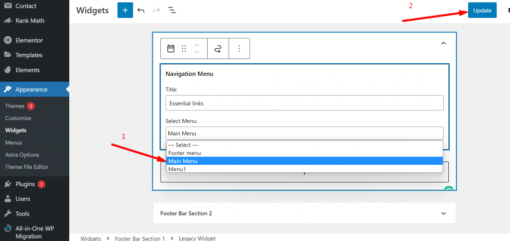 Como editar rodapé no WordPress em 3 etapas fáceis? 23 Manage the Location of the footer menu
