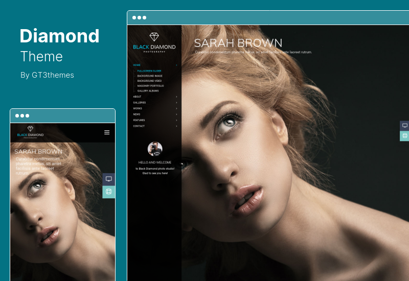 Diamond Theme — тема WordPress для портфолио фотографий