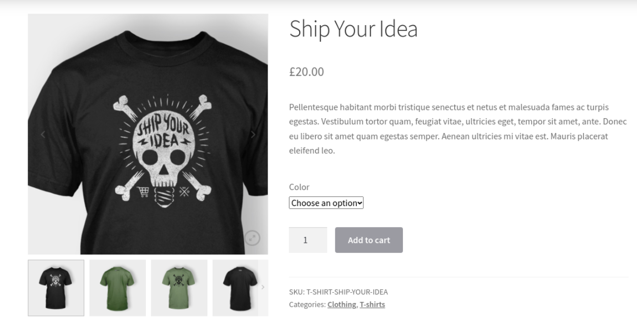 Demo plugin zoom gambar WooThumbs WooCommerce.