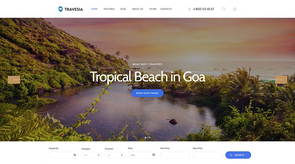 10+ Tema WordPress Sewa Liburan Teratas 7 Travesia WordPress Theme